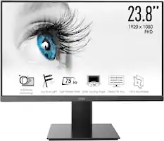 23.8" 1920 x 1080 FHD 75 Hz 178° Anti-Flicker Technology Less Blue Light High Refresh Rate Wide Viewing Angle Display Kit App VESA Mountable HISI