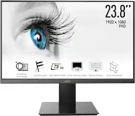 MSI - Refurbished Excellent - 24'' FHD VA Monitor, Anti Glare, Anti Flicker Free, HDMI,VGA - Black