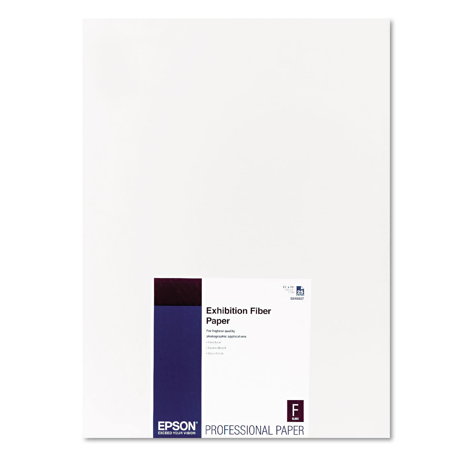 Exhibition Fiber Paper

For high-quality photographic applications

- Fine Art
- Business
- Photography

EPSON PROFESSIONAL PAPER

EXCEED YOUR VISION