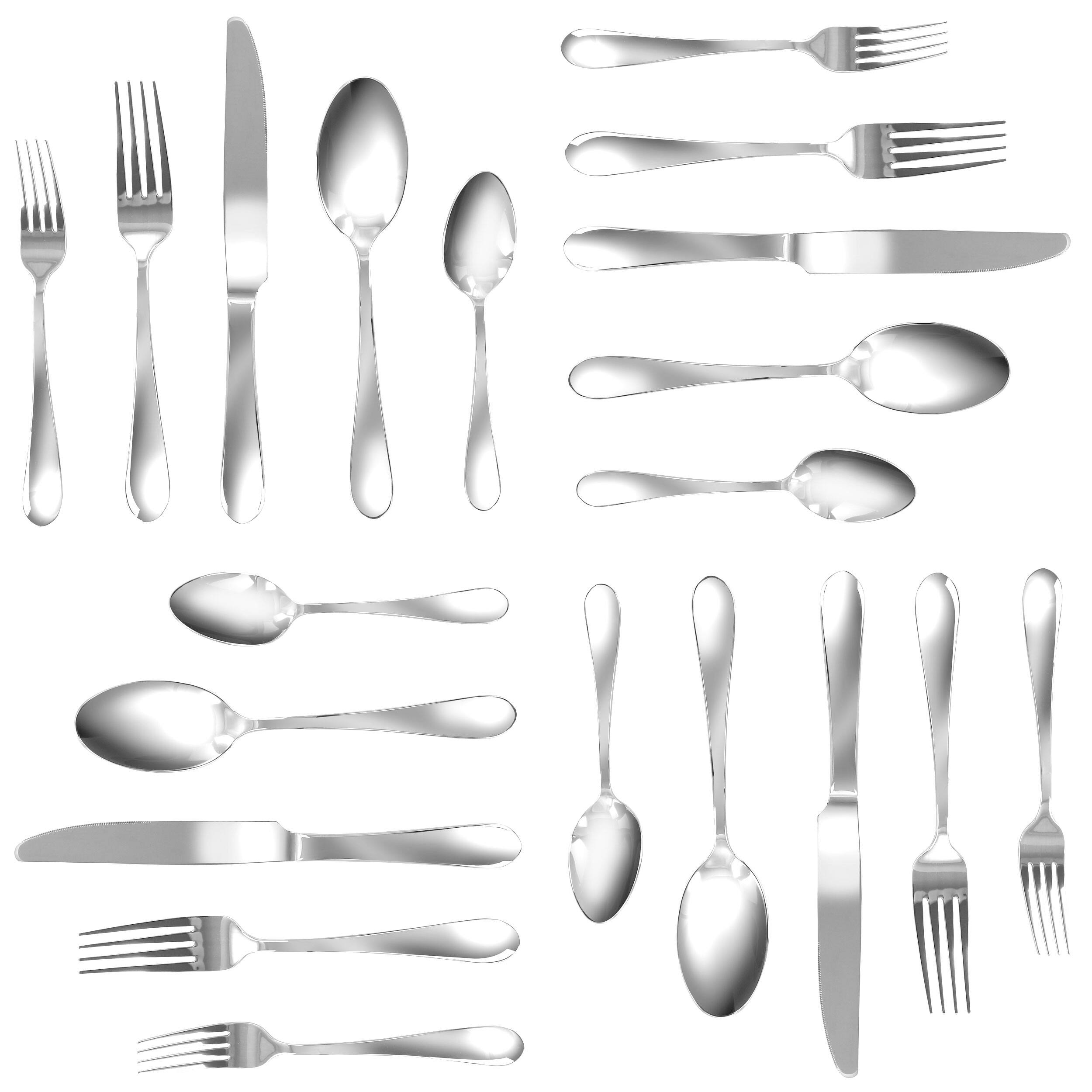 Alt View 5. Martha Stewart - Martha Stewart Sutton 20 Piece Stainless Steel Flatware Set - Silver.