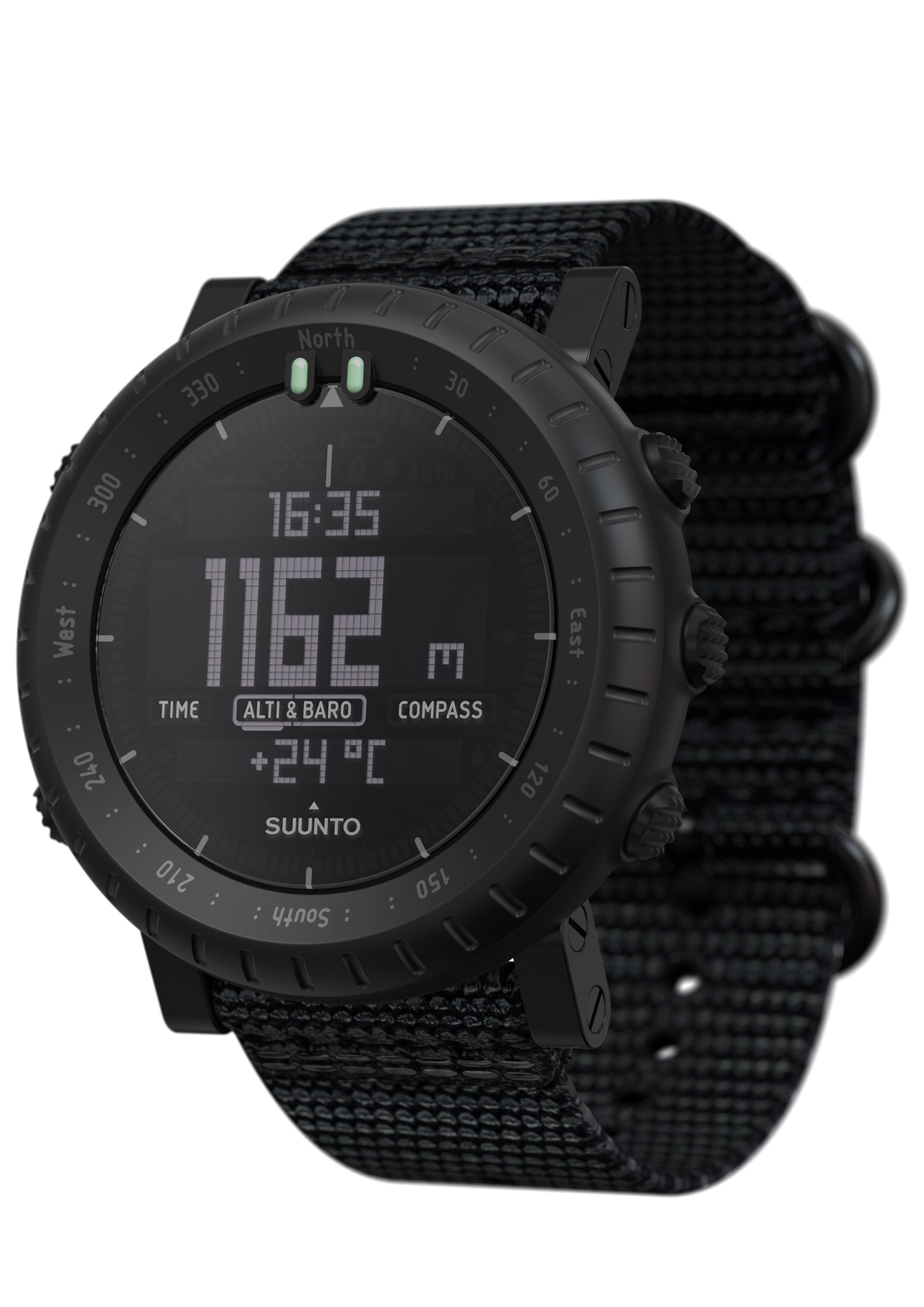 Angle. SUUNTO - Alpha Military Style Tactical Watch with Altimeter, Compass and Barometer - Black.