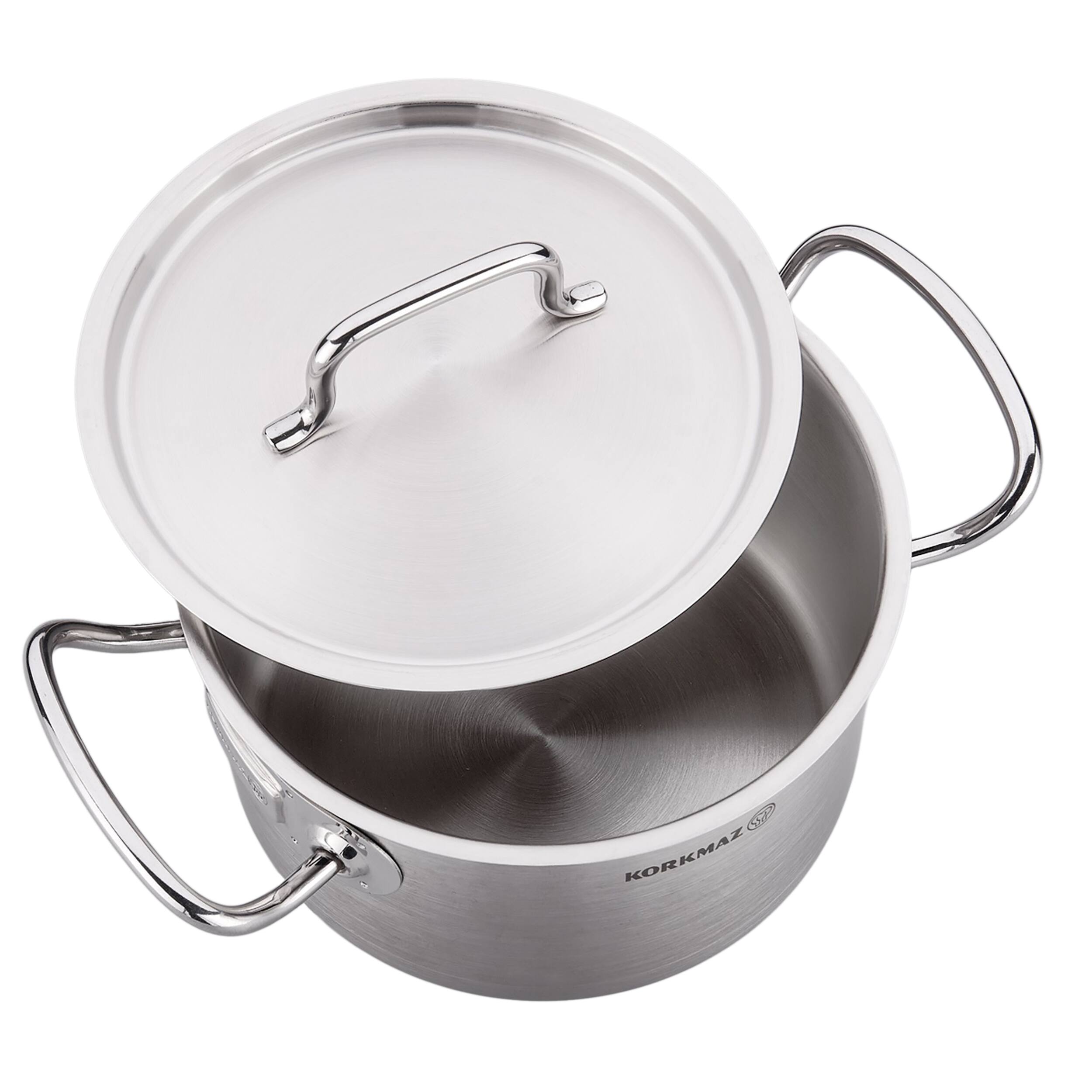 Alt View 2. Korkmaz - Korkmaz Gastro Proline 2 Liter Stainless Steel Casserole with Lid in Silver - Silver.