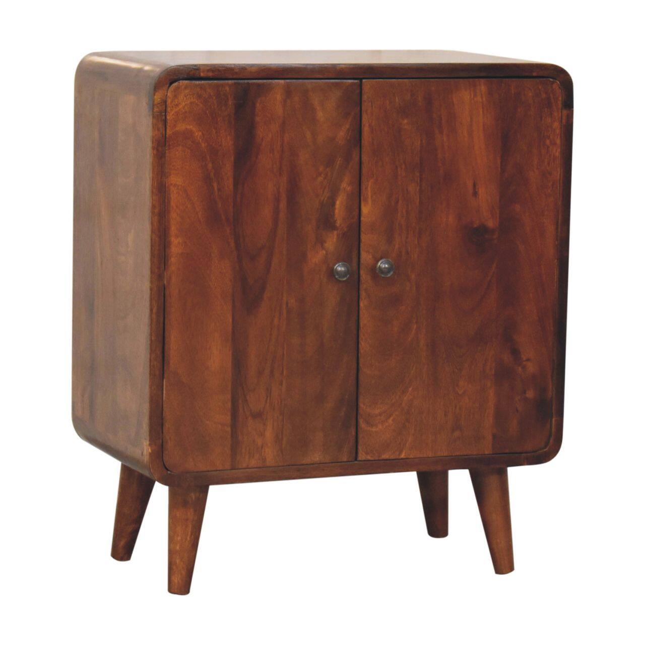 Left. Artisan Furniture - Artisan Furniture Solid Wood Mini Classic Chestnut Cabinet - Chestnut.