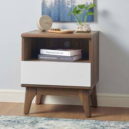 Envision Nightstand by Modway - Walnut White