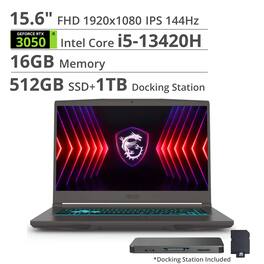 MSI - Thin 15.6 inch FHD 144Hz Gaming Laptop Intel Core i5-13420H NVIDIA GeForce RTX 3050 - 16GB DDR4 512GB SSD(2024-Win 11Pro - Gray