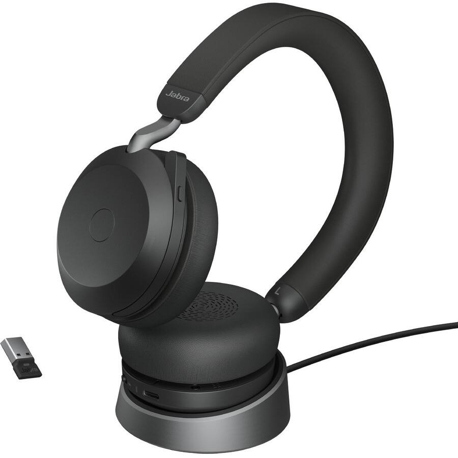 Jabra Evolve2 75 Wireless On ear Stereo Headset USB A Unified