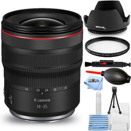 Canon - RF 14-35mm f/4L IS USM Lens 4857C002 - 7PC Accessory Bundle