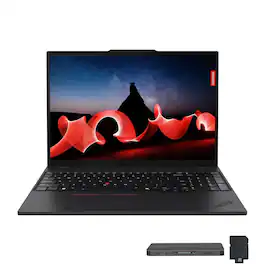 Lenovo - ThinkPad 16" FHD+ Laptop,Ryzen AI PRO 370,64GB DDR5,4TB SSD+1TB Dock Set,Backlit,Fingerprint,Win 11 - Black