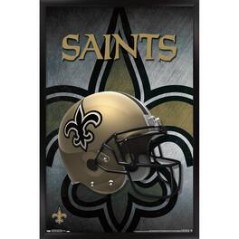 Trends International - New Orleans Saints 24.25'' x 35.75'' Framed Team Helmet Poster - Multicolor
