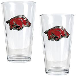 Great American Products - Arkansas Razorbacks 16oz. Pint Glass Set - Multicolor
