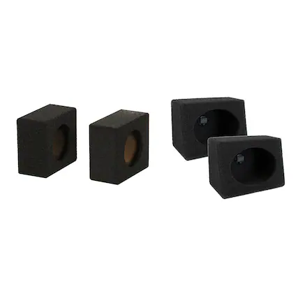 Front. QPower - QPower QBomb 6.5" Bedliner Spray Car Speaker Boxes & 6x9" Subwoofer Enclosures.