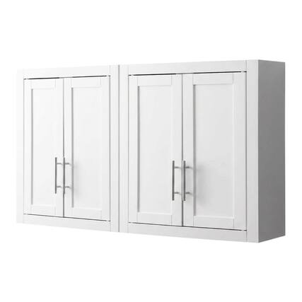 Front. Crosley Furniture - Savannah 2Pc Wall Storage Cabinet - 2 Wall Cabinets - White.