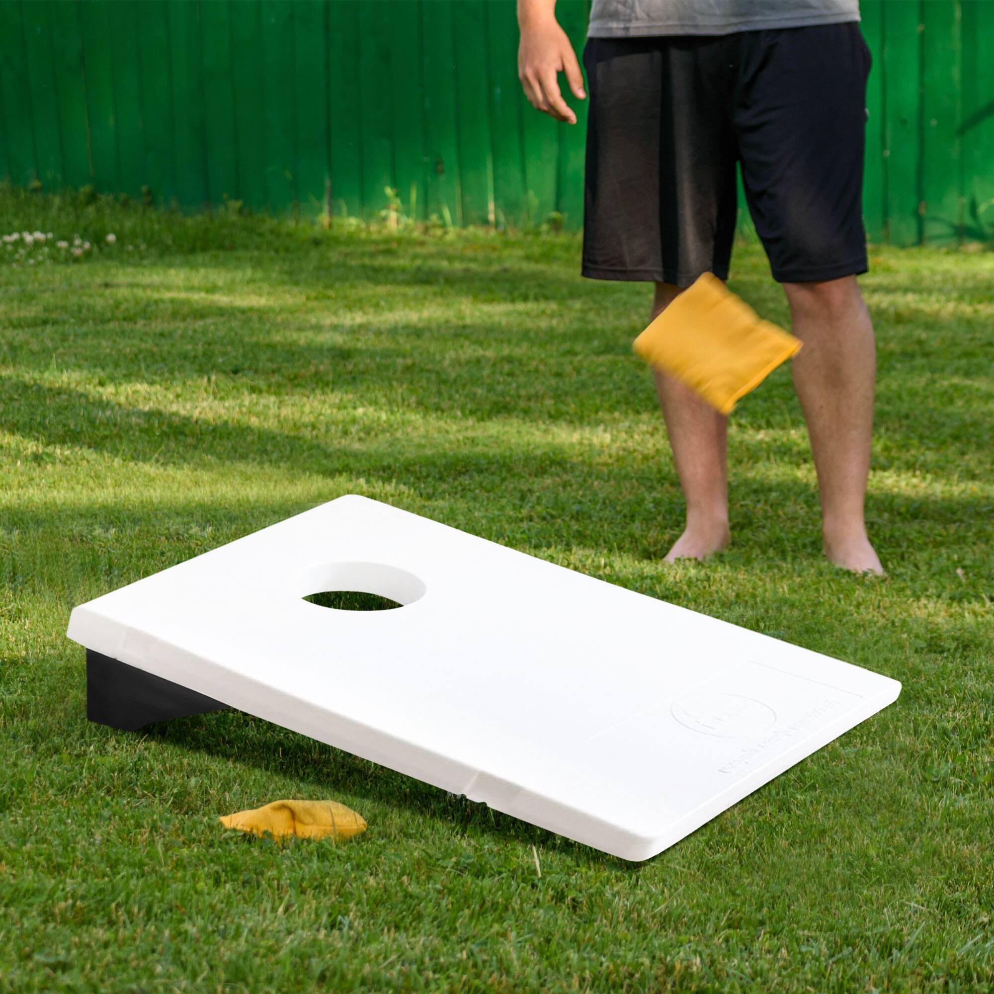 Alt View 3. Driveway Games - Driveway Games All Weather Indoor/Outdoor EZ Carry Bean Bag Cornhole Game Set - Black/White.