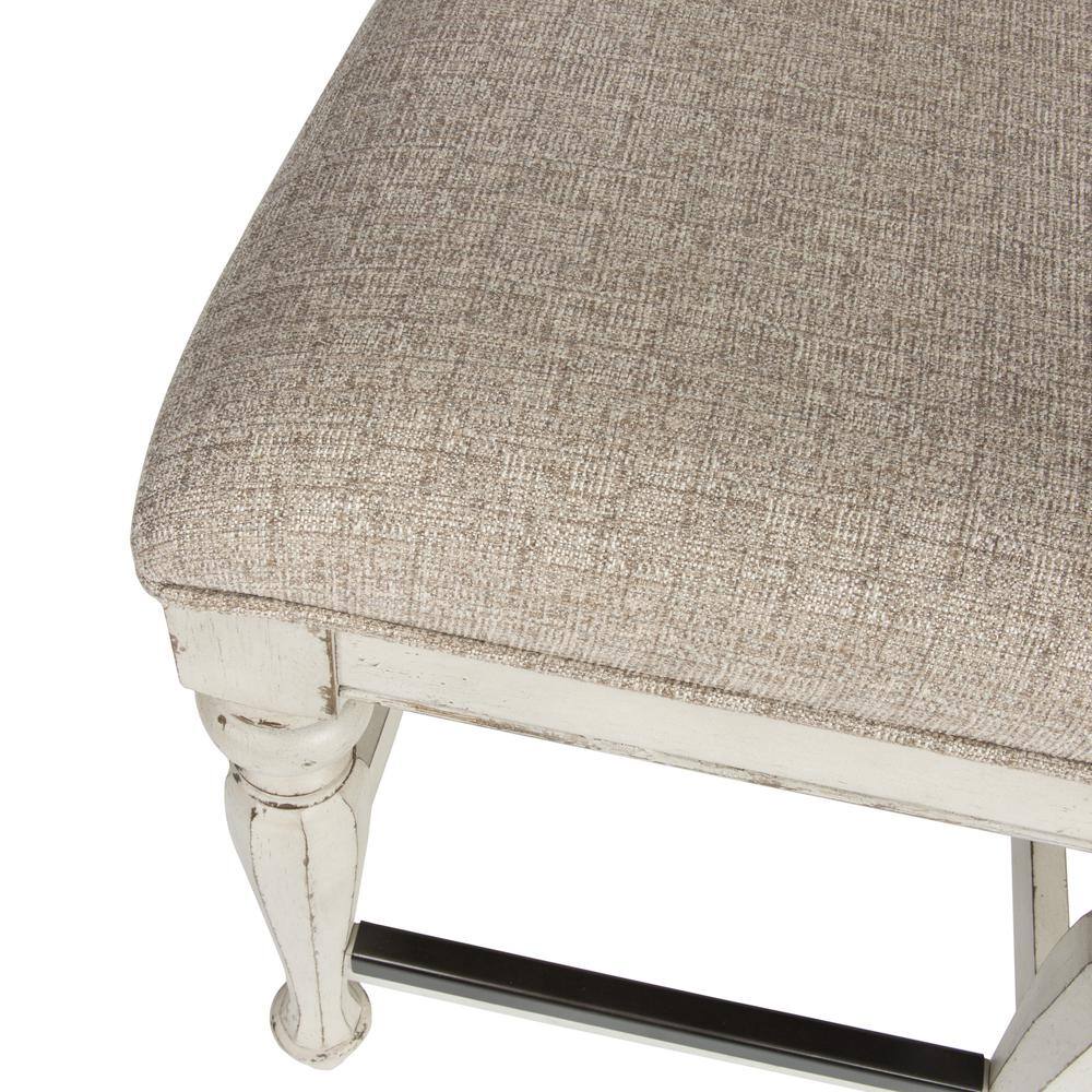 Alt View 3. Liberty Furniture Industries - Magnolia Manor Counter Height Chair (RTA)-Set of 2 in Antique White - White.