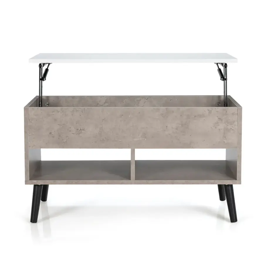 Alt View 18. Costway - 31.5''  Lift Top CoffeeTable ModernTable W/ Hidden Compartment&Wood Legs For Home Grey - Grey.
