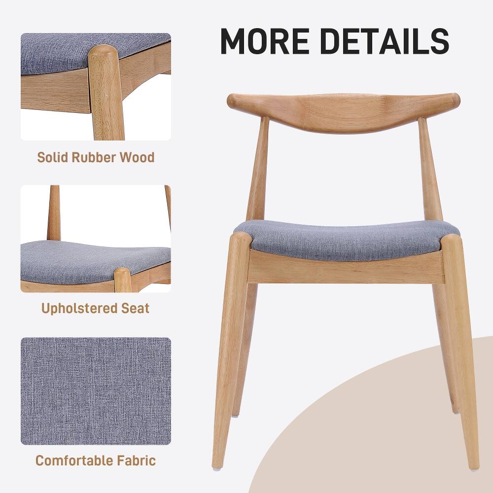 MORE DETAILS

Solid Rubber Wood

Upholstered Seat

Comfortable Fabric