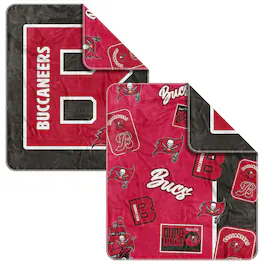 Logo Brands - Tampa Bay Buccaneers 50- x 60- Dream Weave Throw Blanket - Red