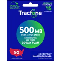 Tracfone - $15 Smartphone 500 MB of data 30-Day - Prepaid Plan (Email Delivery) [Digital] - Front_Zoom