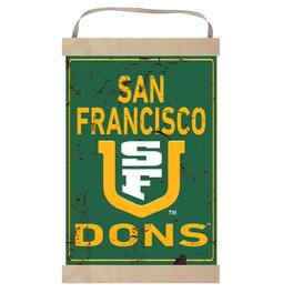 Jardine - San Francisco Dons 12" x 20" Faux Rust Banner Sign - Green
