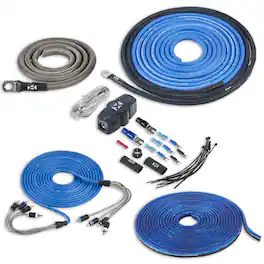 NVX - XKIT44 True 4 Gauge AWG 100% OFC Complete Amplifier Wiring Kit with 4-Channel RCA Cable