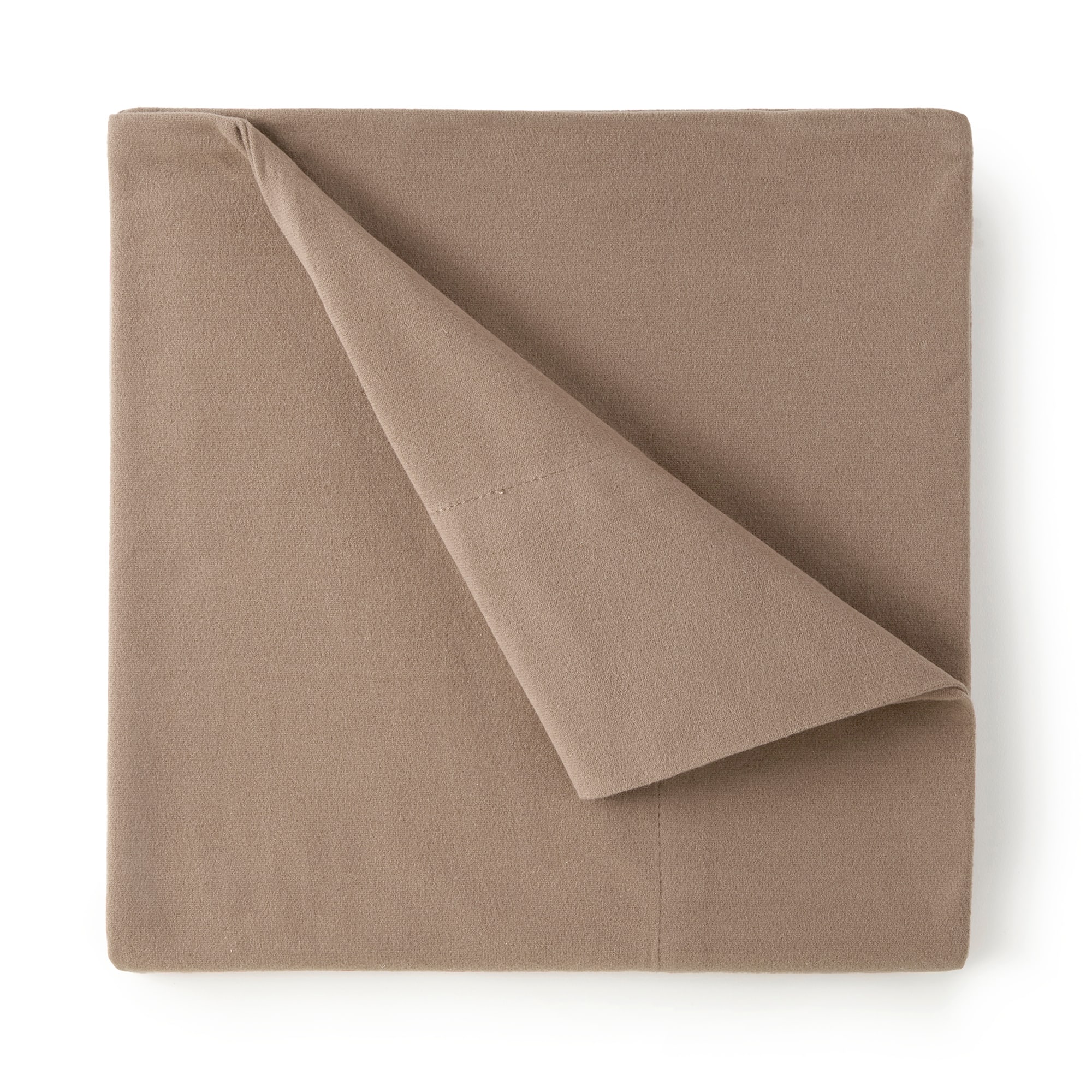 Shavel Home Products - Micro Flannel Solid Color Deep-Pocket Sheet Set, Queen - Hazelnut