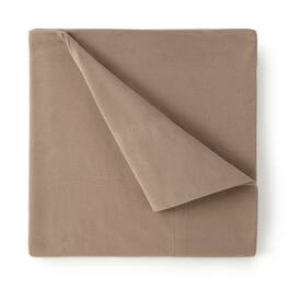 Shavel Home Products - Micro Flannel Solid Color Deep-Pocket Sheet Set, King - Hazelnut