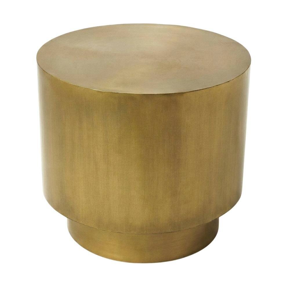 Starlight Canyon Home - Round Bunching Side Table, Modern Contemporary Accent Table for Living Room - Gold