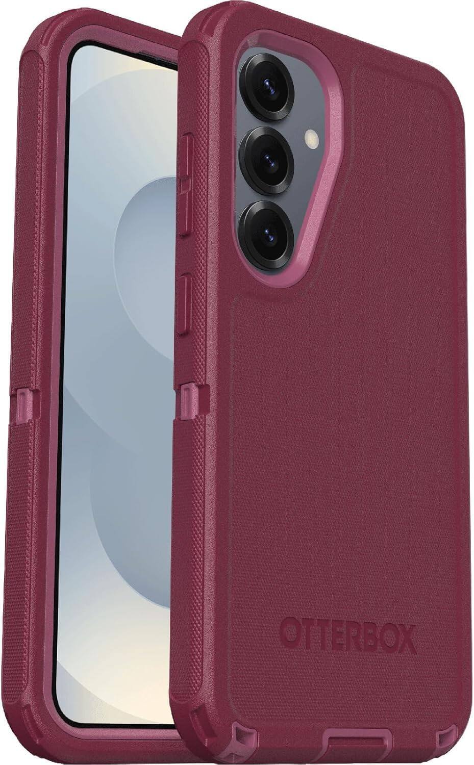 Left. UAG - OtterBox Samsung Galaxy S25 Defender Series Case - (Foxberry Pink) - Foxberry Pink.