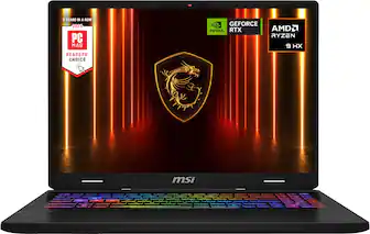 MSI - Crosshair A16 HX 16" 2.5K QHD+ 240Hz Gaming Laptop - AMD R9 8940HX - NVIDIA GeForce RTX 5060 - 16GB Memory - 1TB Storage - Cosmo Gray