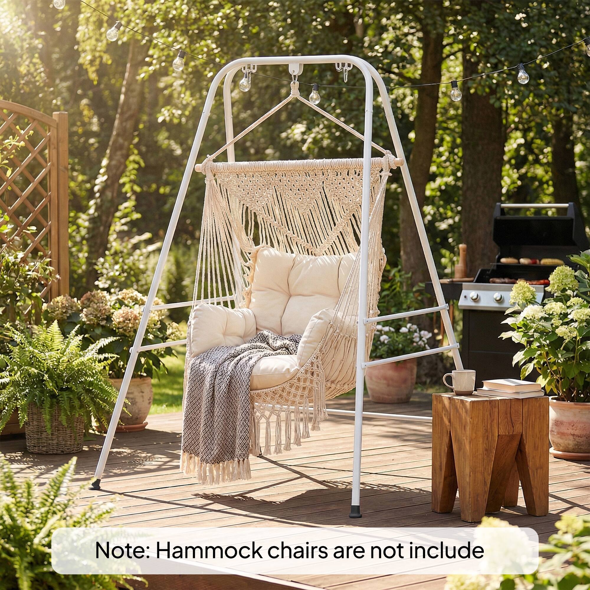 Note: Hammock chairs are not included.