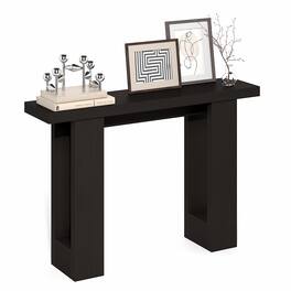 Furinno - ARA Entryway Table 47-Inch, Narrow Console Table, Couch Table Behind Sofa, Farmhouse Entryway Table, Sofa Table - Black Dark Oak