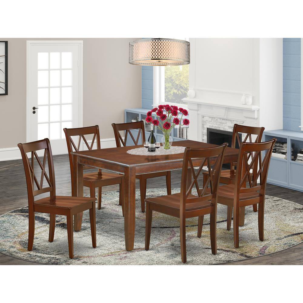 Left. East West Furniture - Dining Room Set Mahogany - Brown.