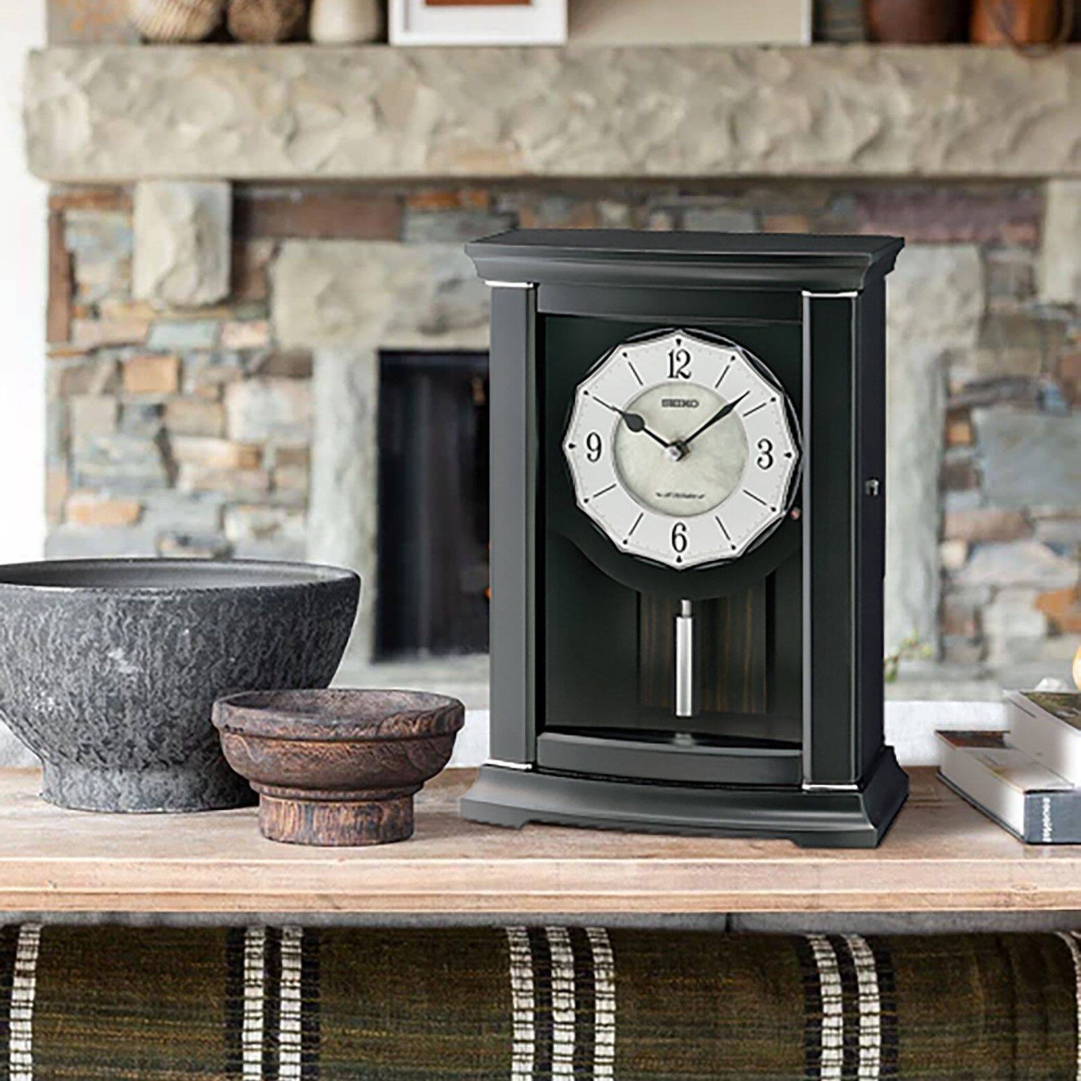 Angle. Seiko - Seiko Jolie Mantel Clock - Black.