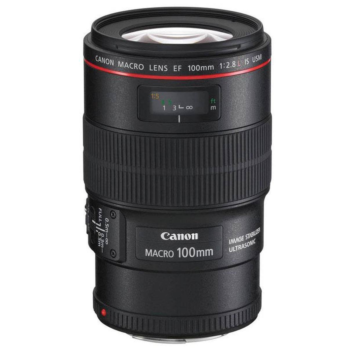 CANON IS USM MACRO LENS EF 100mm 1:2.8
1:5 1 3-000 I
ft m
FULL 0.5m 0.3m-
0.5m-00
Canon IMAGE STABILIZER MACRO 100mm ULTRASONIC