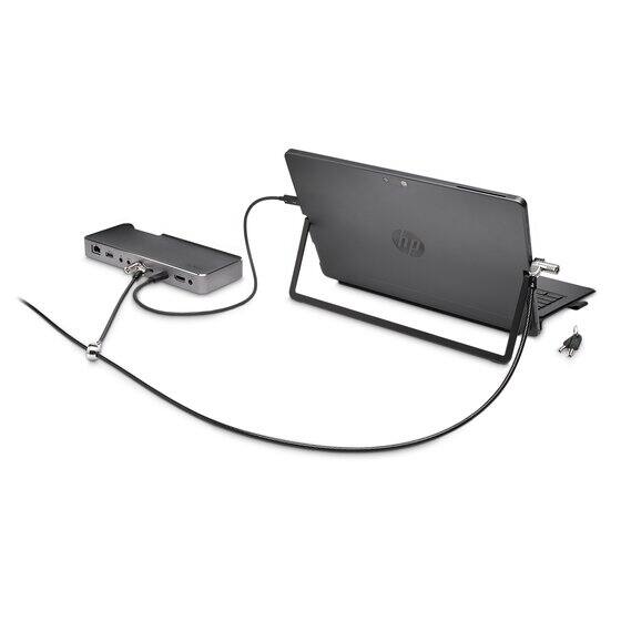 Angle. Kensington - Kensington NanoSaver Keyed Dual Head Laptop Lock - 6 ft Cable - Keyed Lock - Black - Carbon Steel - For Notebook, Tablet.