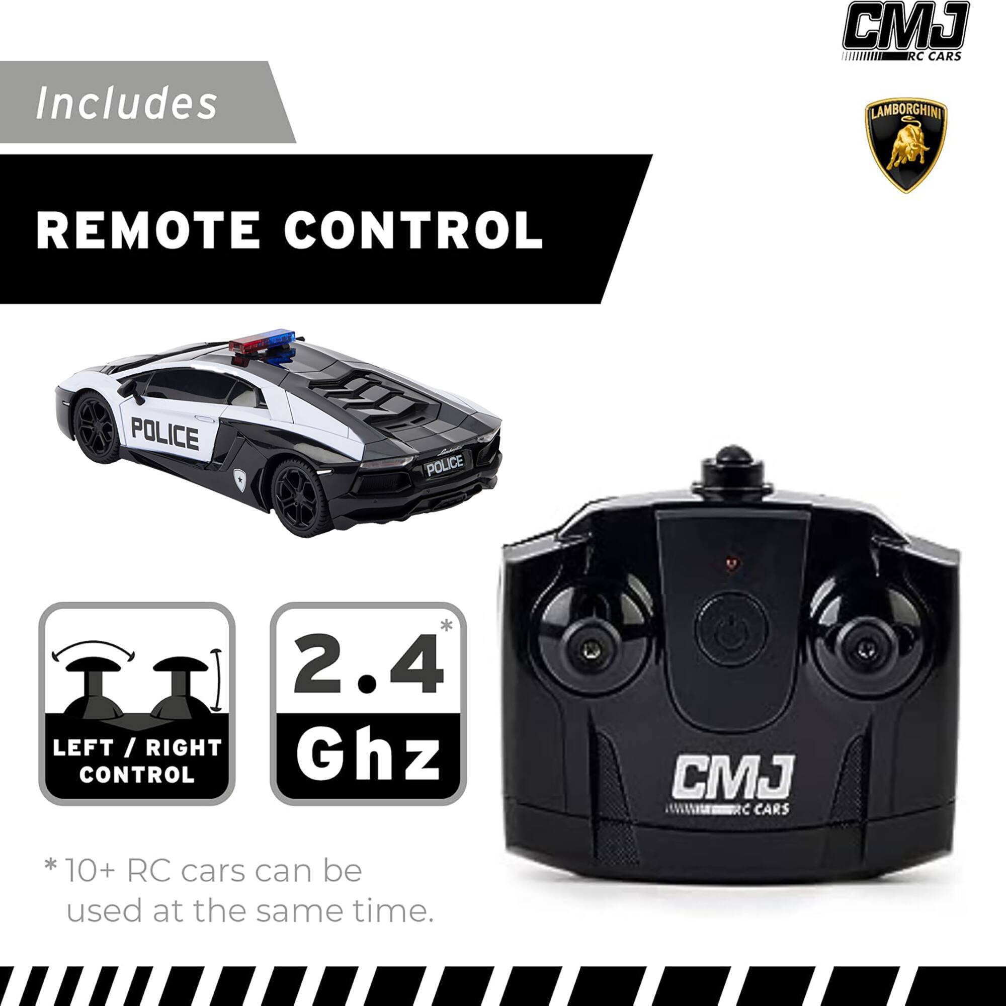 Includes CJ C CARS LAMBORGHINI REMOTE CONTROL POLICE E POLICE LEFT RIGHT CONTROL * 2.4 Ghz CMJ AC C CARS * 10+ RC cars can be used at the same time.