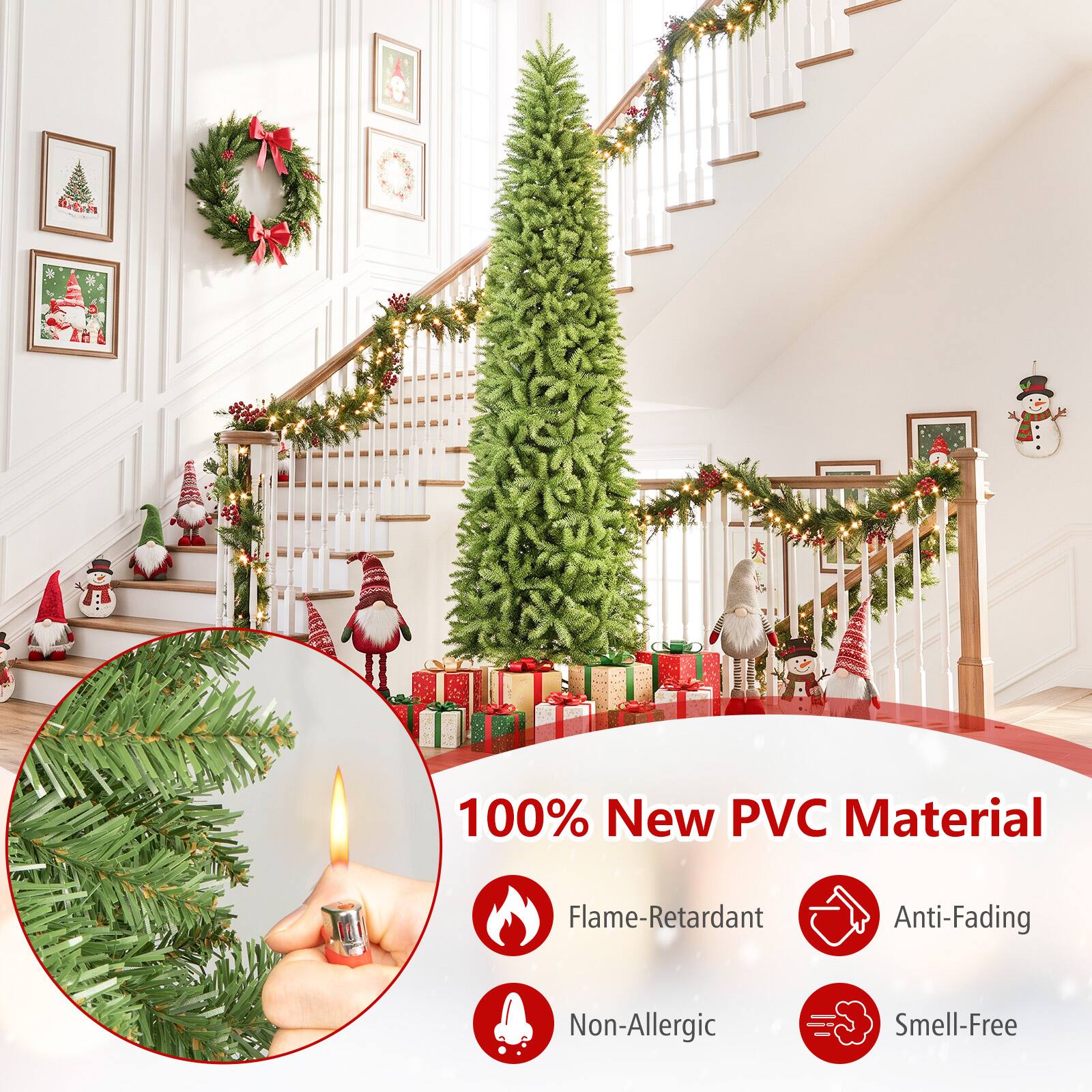 100% New PVC Material  
Flame-Retardant  
Anti-Fading  
Non-Allergic  
Smell-Free
