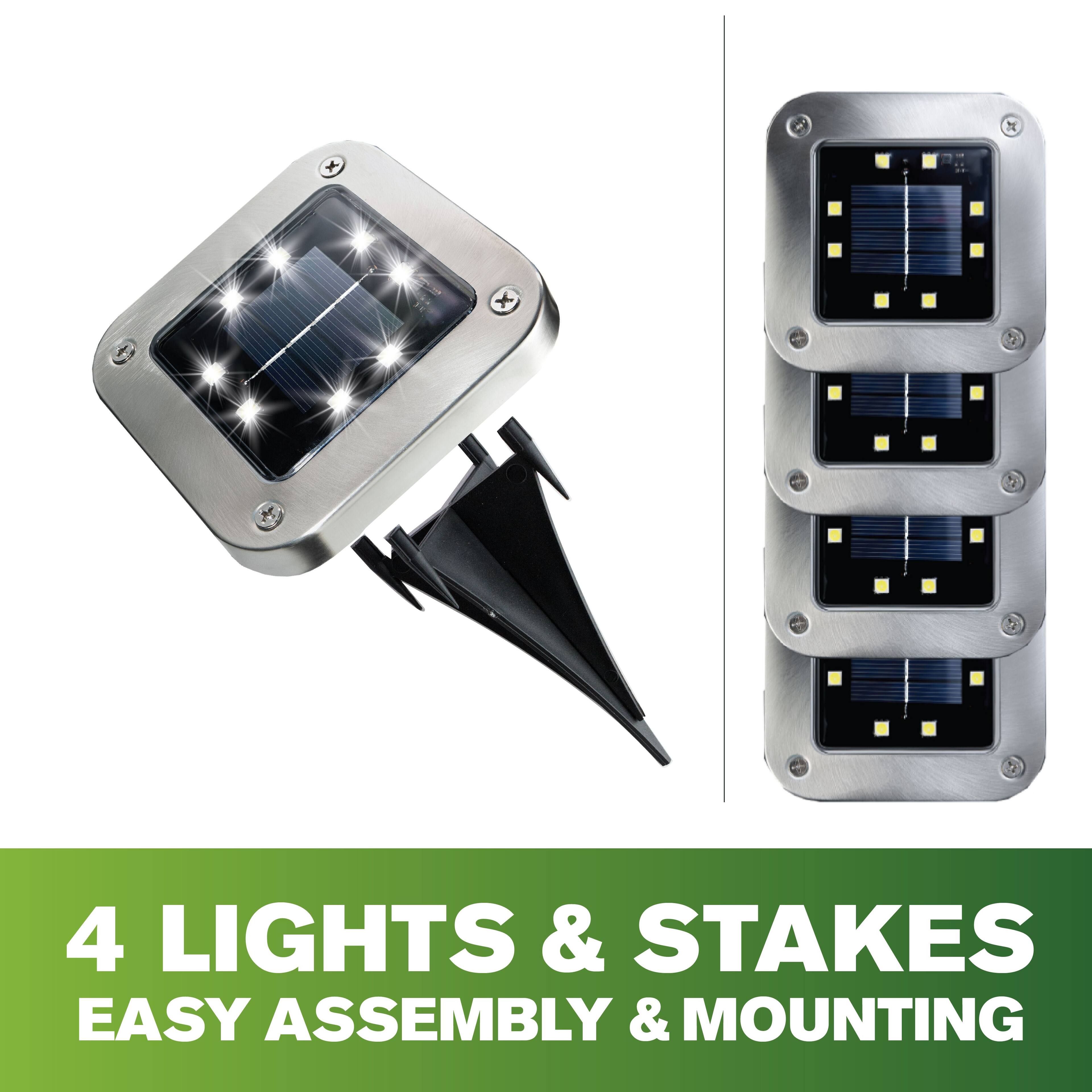 4 LIGHTS & STAKES  
EASY ASSEMBLY & MOUNTING