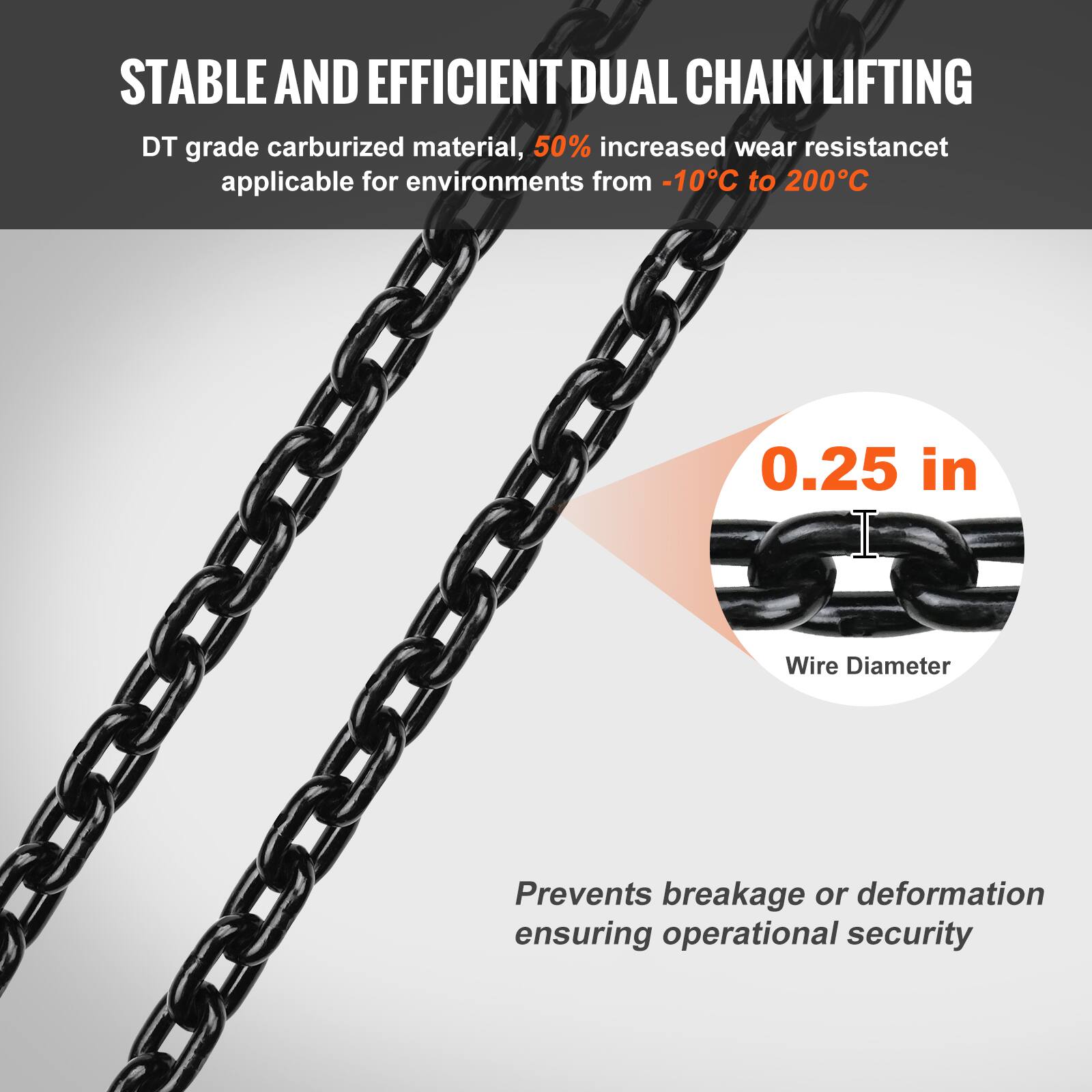 VEVOR Electric Chain Hoist, 2200 lbs Load Capacity, 10 ft Lifting ...