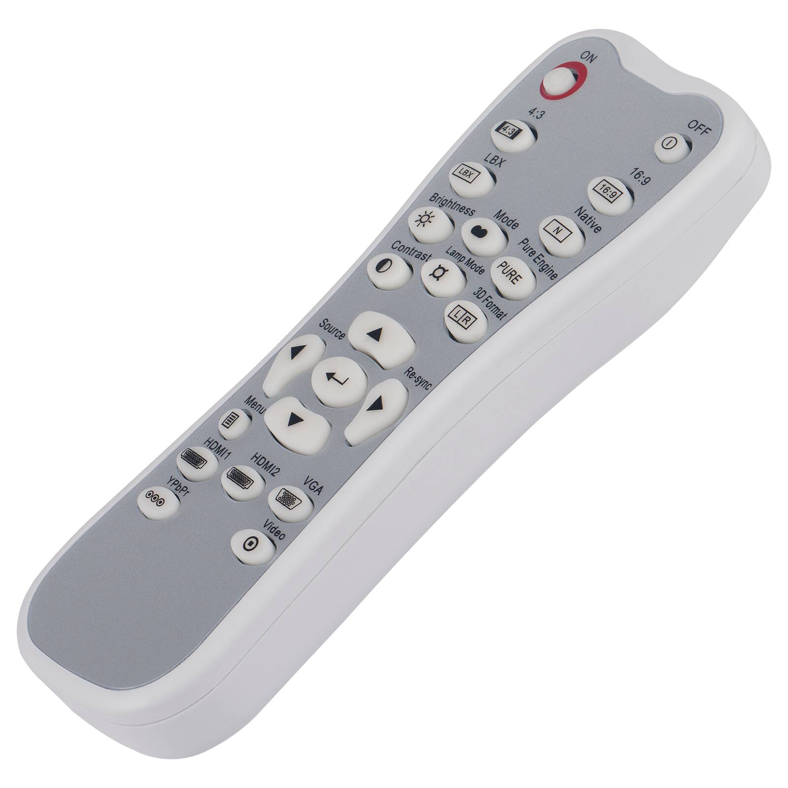 ON  
Source 4:3 4.3 LBX LEX 16:9 16:9  
Brightness Mode Native N Contrast Lamp Pure a Mode PURE Engine 3D LR Format I OFF  
Menu HDMI1 HDMI2 YPBPr VGA 000 Video Re-sync