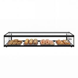 Koolmore - 2.3 Cu Ft Slim Flat Dry Bakery Display Case with Black Aluminum Accents KM-DC-24SBK - Black