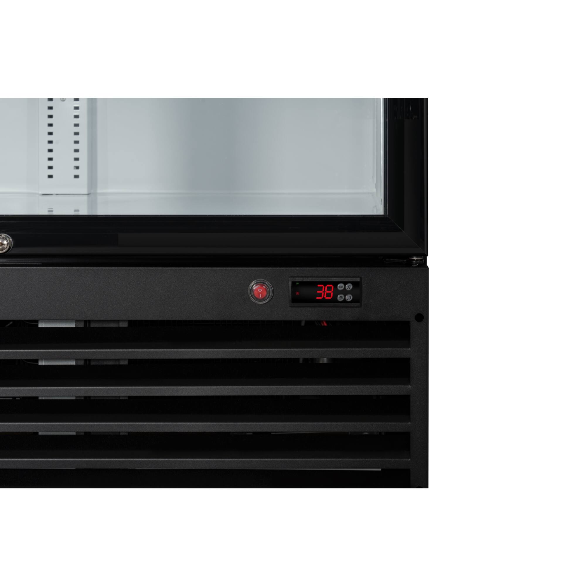 Alt View 7. Koolmore - 45 in. Two Glass Door Merchandiser Refrigerator - 35 Cu. Ft. (MDR-2GD-35C) - Black.