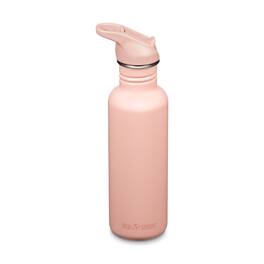 Klean Kanteen - 27oz Classic Water Bottle w/ Flip Seal Sport Cap & Straw - Leakproof - Stainless - Peach Parfait