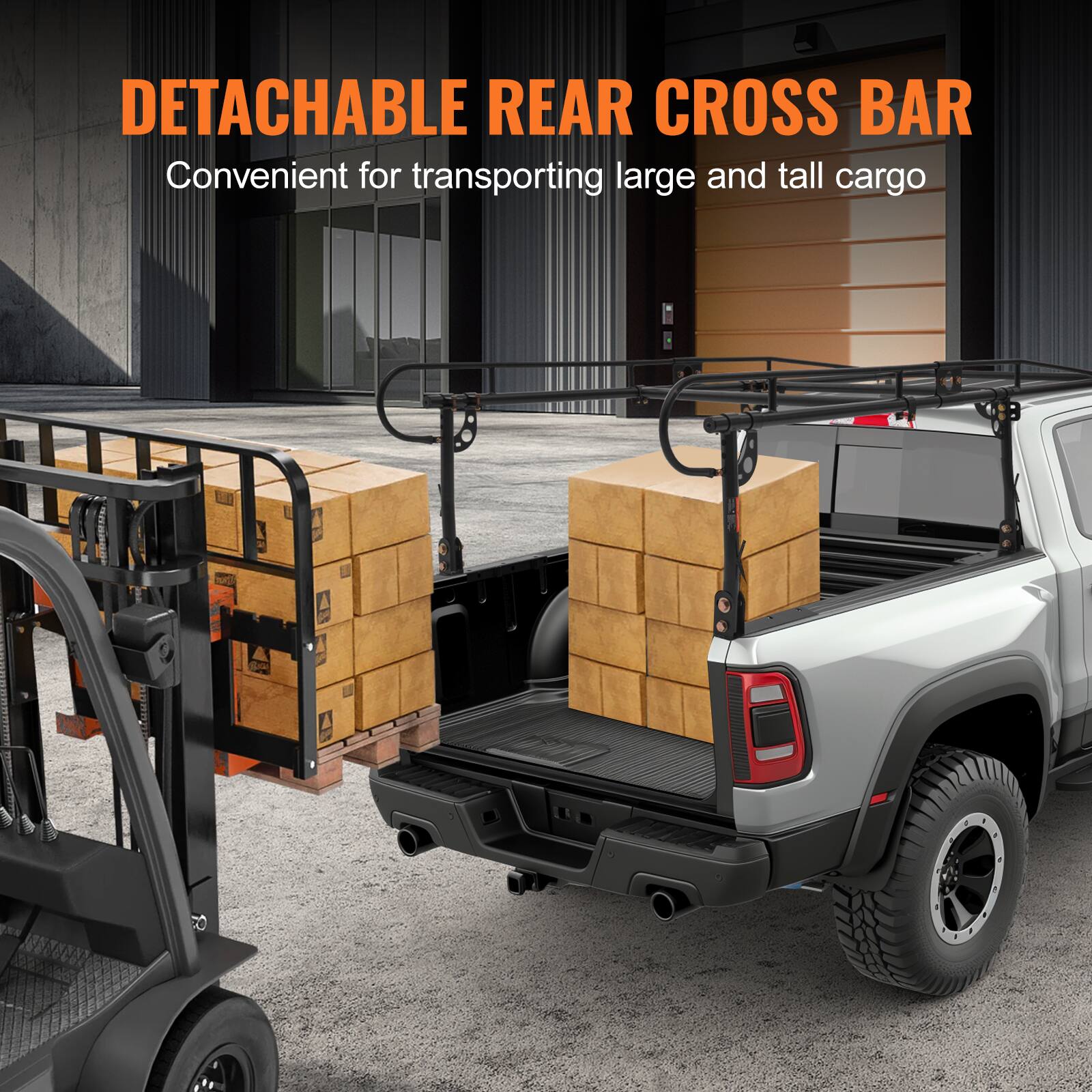 VEVOR Truck Ladder Rack,1000 LBS/454 KG Strong Capacity Truck Racks,Non ...