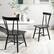 Alt View 1. Costway - Costway Dining Chairs Set of 2 Windsor Chairs Wood Armless Chairs with Solid Rubber Wood Black - Black.