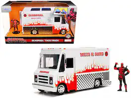 Deadpool Taco Truck with Deadpool Diecast Figurine "Marvel" Series 1/24 Diecast Model by Jada