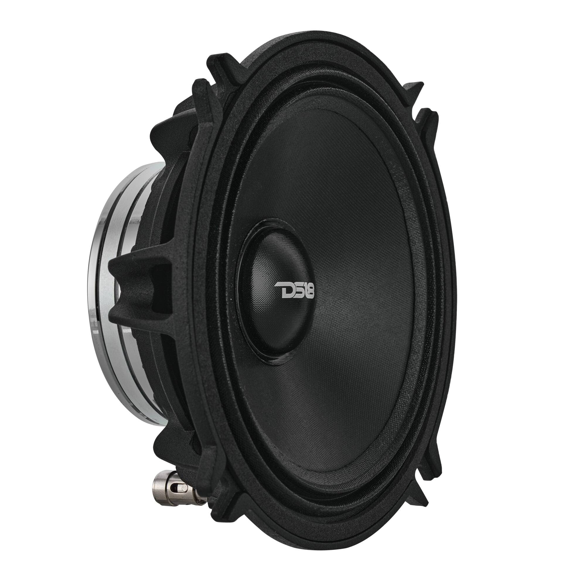 Angle. DS18 Audio - 5.25" Full-Range Speaker With Water Resistant Glass Fiber Cone and Neodymium Magnet | 150W RMS 2-Ohm - Black.