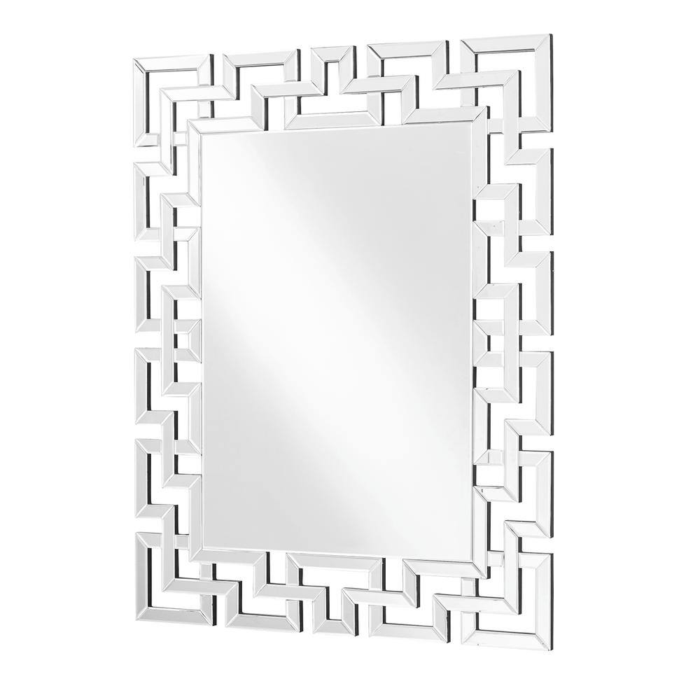 Back. Elegant Decor - Sparkle 37.5 in. Contemporary Rectangle Mirror in Clear - Clear.