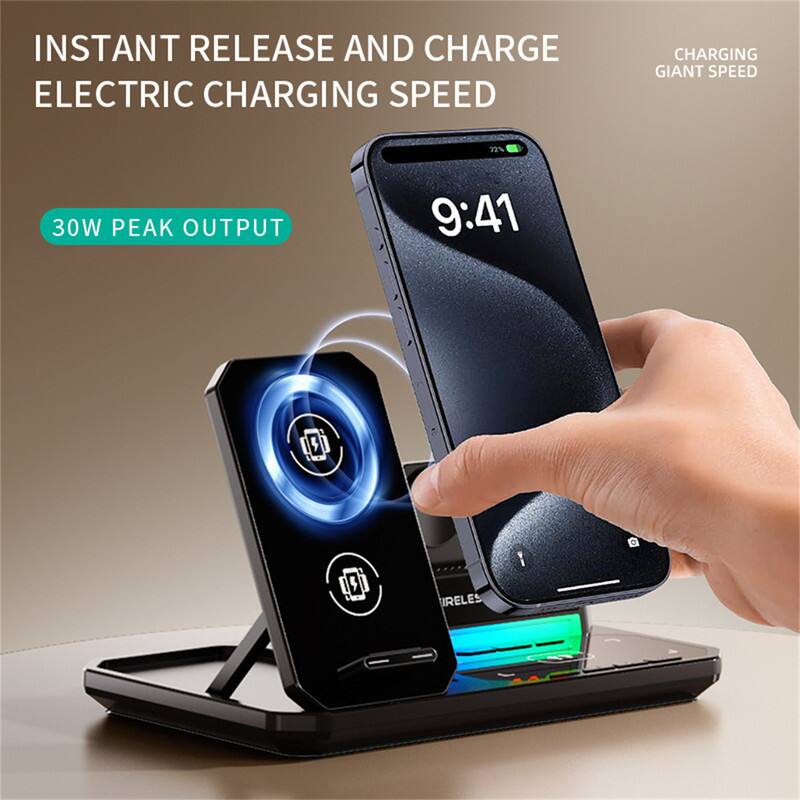 INSTANT RELEASE AND CHARGE  
ELECTRIC CHARGING SPEED  

30W PEAK OUTPUT  

CHARGING GIANT SPEED  

9:41