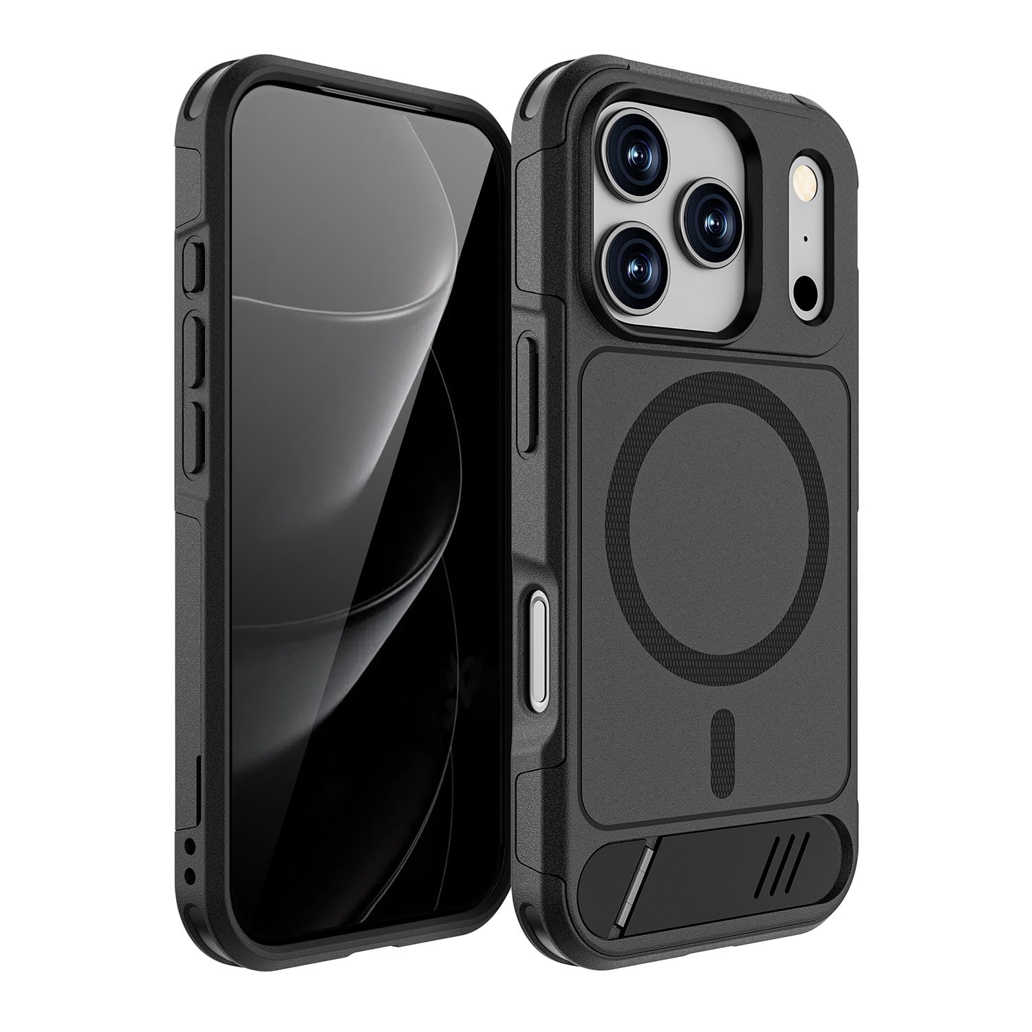 SaharaCase - Apple iPhone 17 Pro Max Kickstand Case | Anti-Slip Grip | Compatible with Magsafe | Venture Series - Scorpion Black